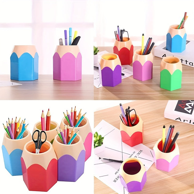 Colorful Pencil Pen Holders Desktop Storage Boxes Creative Stationery Racks