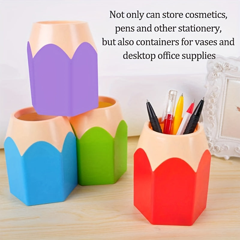 Colorful Pencil Pen Holders Desktop Storage Boxes Creative Stationery Racks