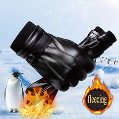 Men's Fleece Lined Touchscreen Gloves for Outdoor Cycling & Skiing