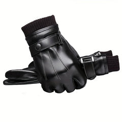 Men's Fleece Lined Touchscreen Gloves for Outdoor Cycling & Skiing