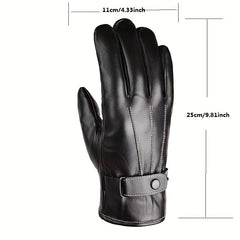 Men's Fleece Lined Touchscreen Gloves for Outdoor Cycling & Skiing