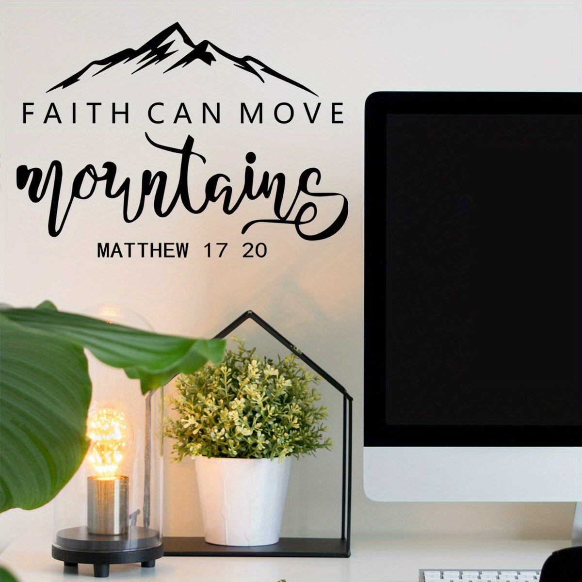 Bible Verse Wall Sticker Decor Self-adhesive Slogan Wallpaper