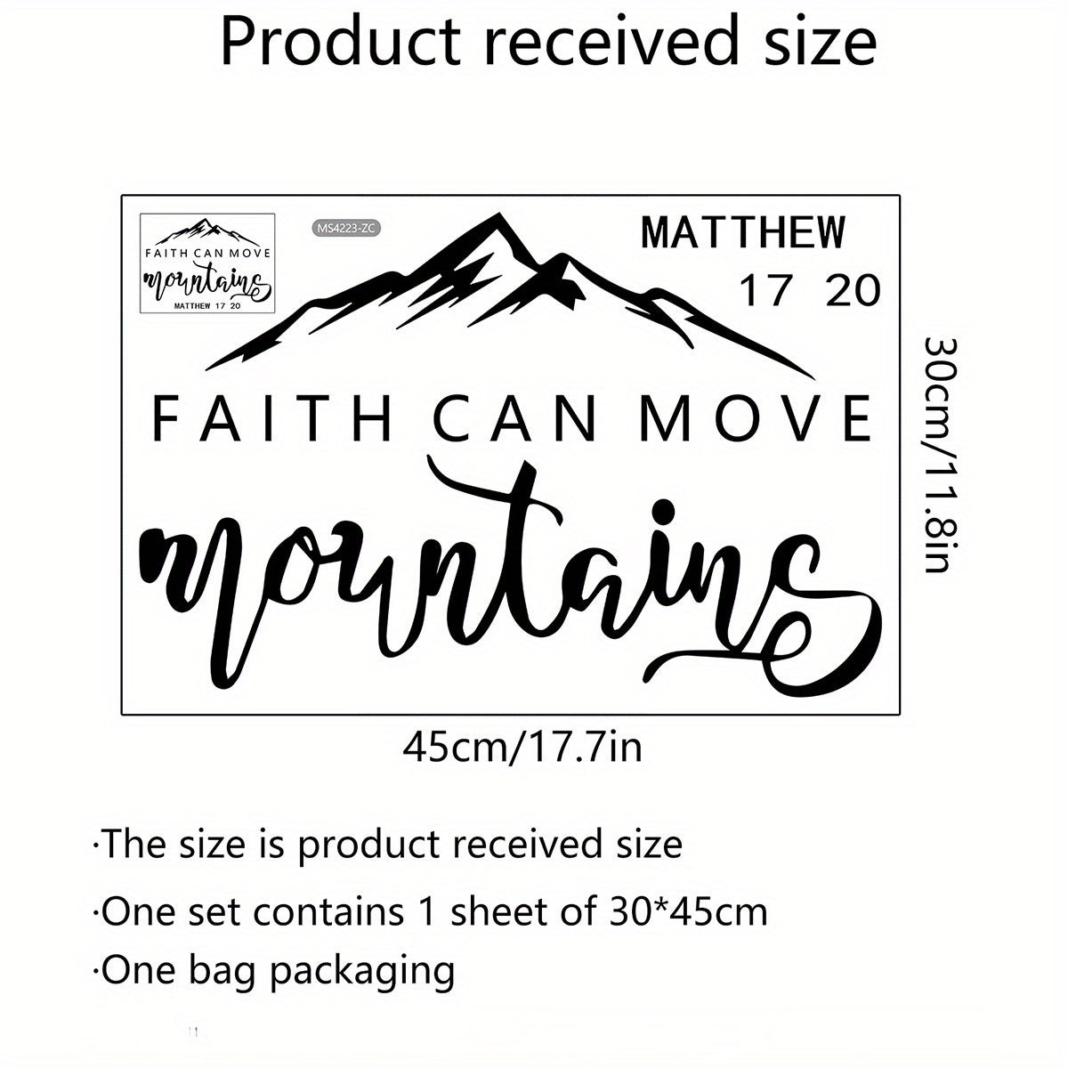Bible Verse Wall Sticker Decor Self-adhesive Slogan Wallpaper