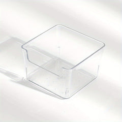 Clear Small Sticky Note Storage Box Plastic Organizer For Desktop Office