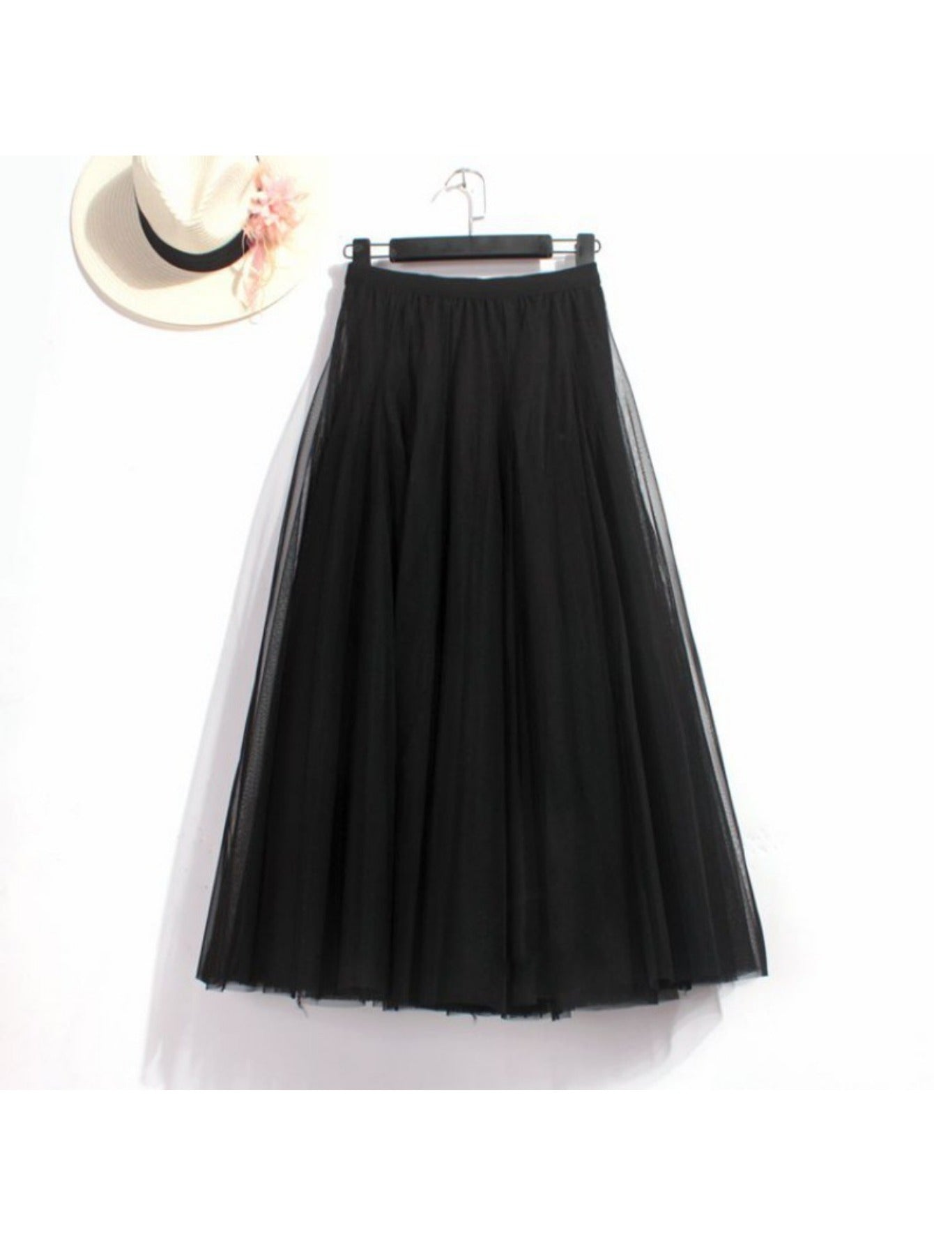 High Waist Mesh Mid-length Skirt Women's Activewear