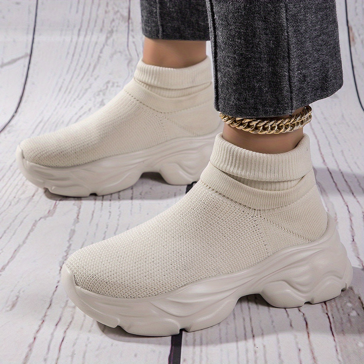 Women's Stylist Slip on Socks Sneakers Running Shoes