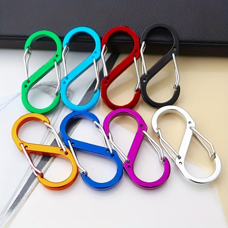 6pcs Mini Carabiner Clips Outdoor Alloy Mountaineering Buckle Keychain