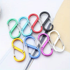 6pcs Mini Carabiner Clips Outdoor Alloy Mountaineering Buckle Keychain