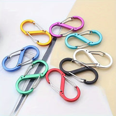 6pcs Mini Carabiner Clips Outdoor Alloy Mountaineering Buckle Keychain