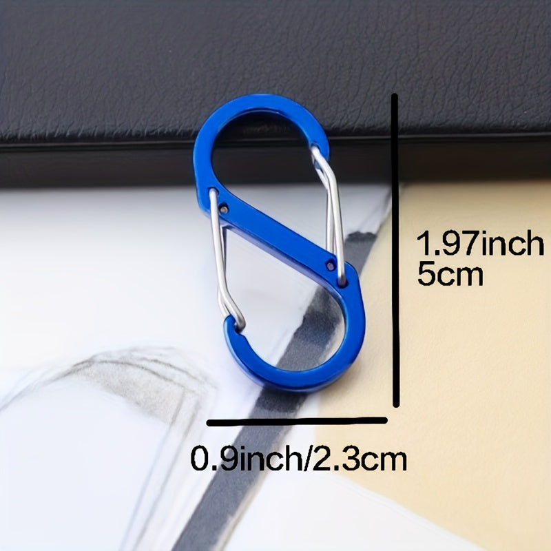 6pcs Mini Carabiner Clips Outdoor Alloy Mountaineering Buckle Keychain