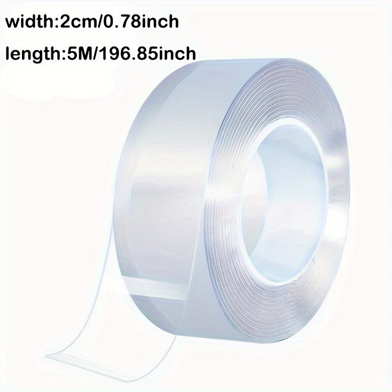 Transparent Nano Tape Reusable Washable Double Sided Adhesive