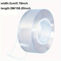 Transparent Nano Tape Reusable Washable Double Sided Adhesive