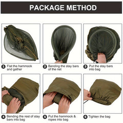 Portable Camping Hammock with Mosquito Net & Tree Straps