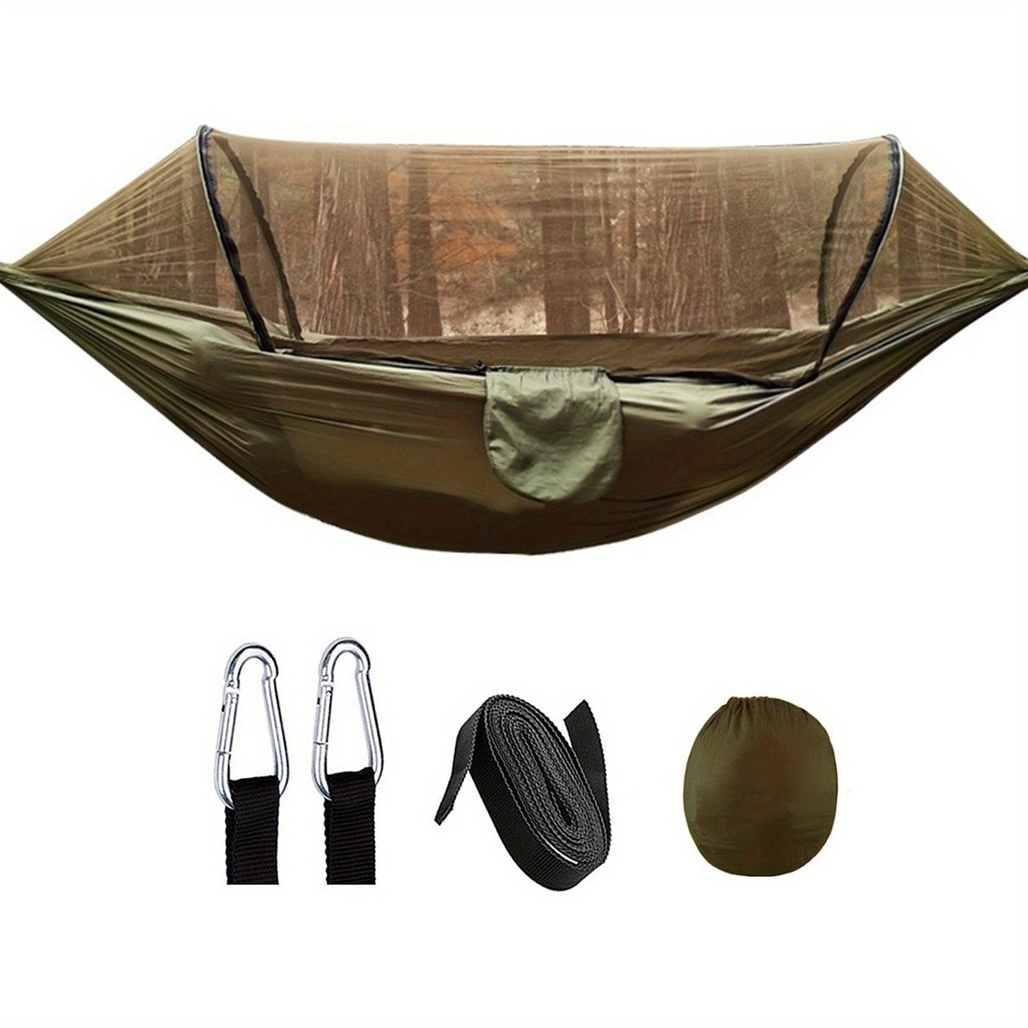 Portable Camping Hammock with Mosquito Net & Tree Straps
