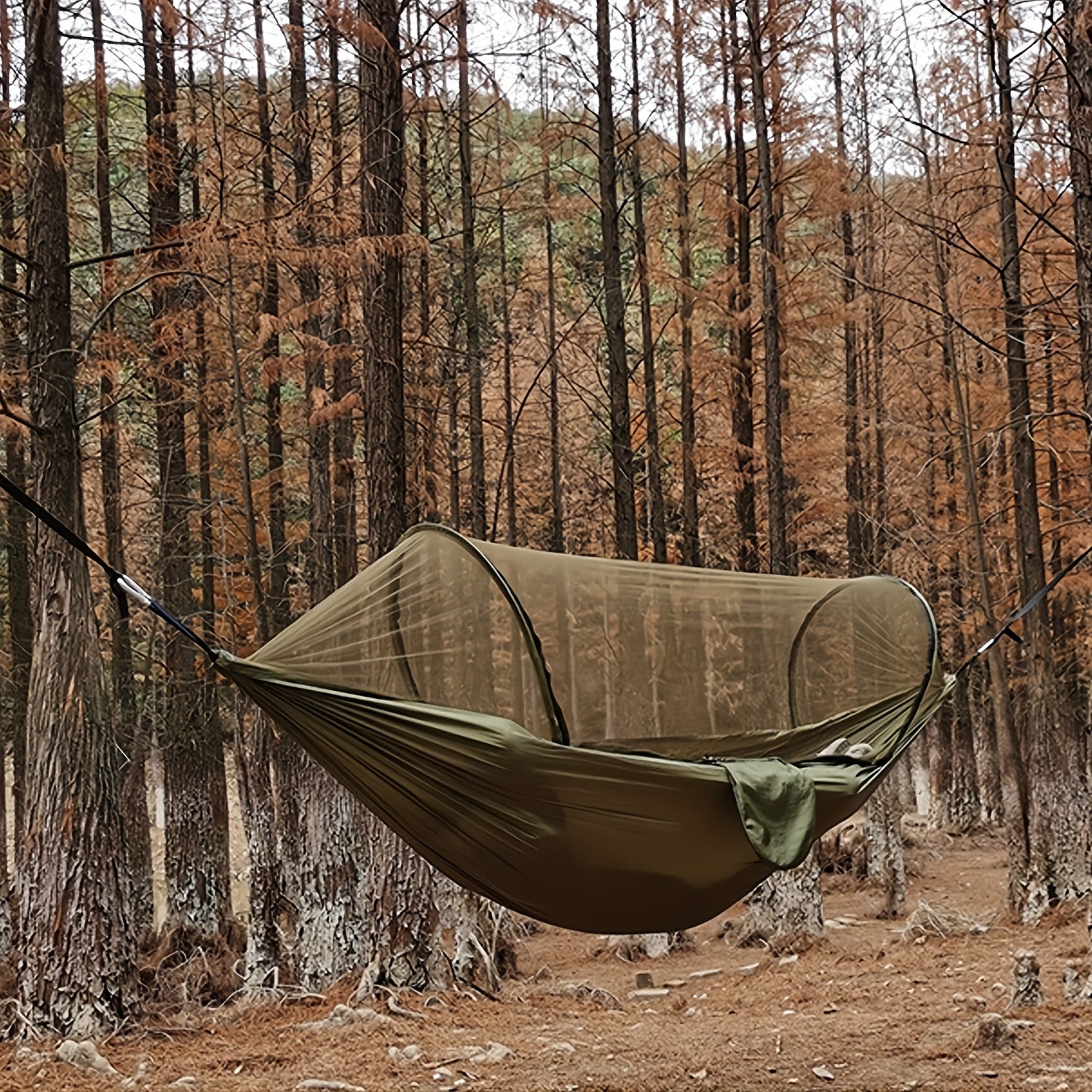 Portable Camping Hammock with Mosquito Net & Tree Straps