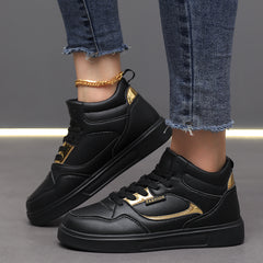 Sporty Skate Shoes Women Lace up Non slip Comfort Flat Walking Shoes Lightweight