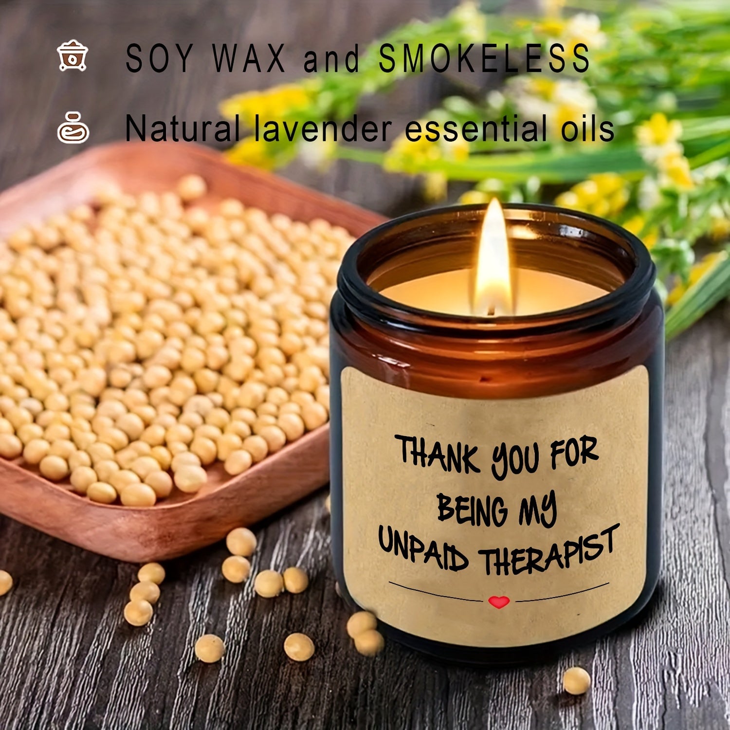 Scented Aromatherapy Jar Candle Thank You Gift