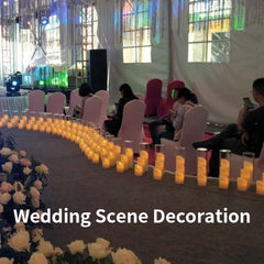 2pcs Electronic Candles Simulated Wick Swaying Party Decoration