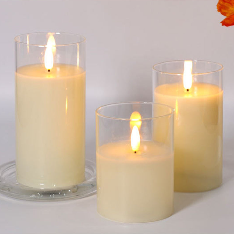 2pcs Electronic Candles Simulated Wick Swaying Party Decoration