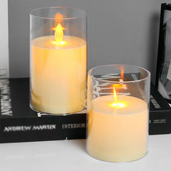 2pcs Electronic Candles Simulated Wick Swaying Party Decoration