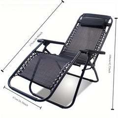 Folding Lounge Chair for Outdoor Camping Beach Office Lunch Break