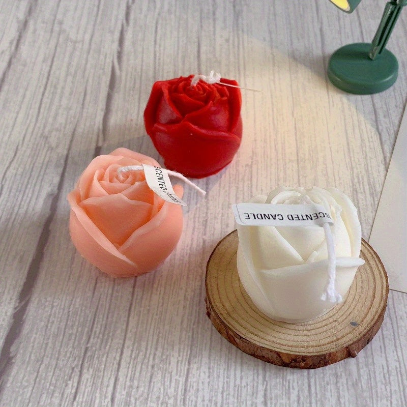 1pc Rose Scented Candle for Wedding Gift Bedroom Decoration