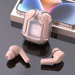 Transparent TWS Wireless Earbuds Touch Button Digital Display