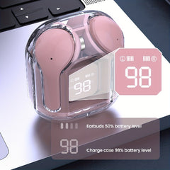 Transparent TWS Wireless Earbuds Touch Button Digital Display