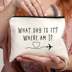Flight Attendant Makeup Bag Pattern Cosmetic Travel Toilet