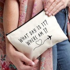 Flight Attendant Makeup Bag Pattern Cosmetic Travel Toilet
