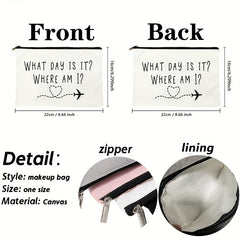 Flight Attendant Makeup Bag Pattern Cosmetic Travel Toilet