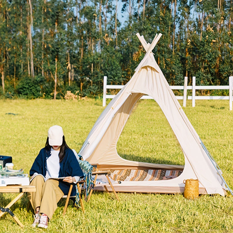 Portable Pyramid Tent for Outdoor Camping, Waterproof, Foldable