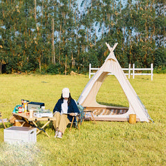 Portable Pyramid Tent for Outdoor Camping, Waterproof, Foldable