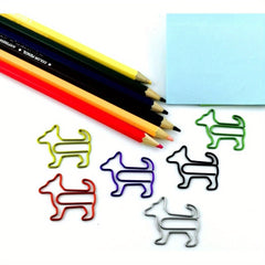 40pcs Dog Shaped Paper Clips Animal Bookmarks Clips - Fun Office Supplies
