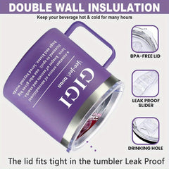 Insulated Coffee Mug With Handle Stainless Steel Travel Mug 14 Oz