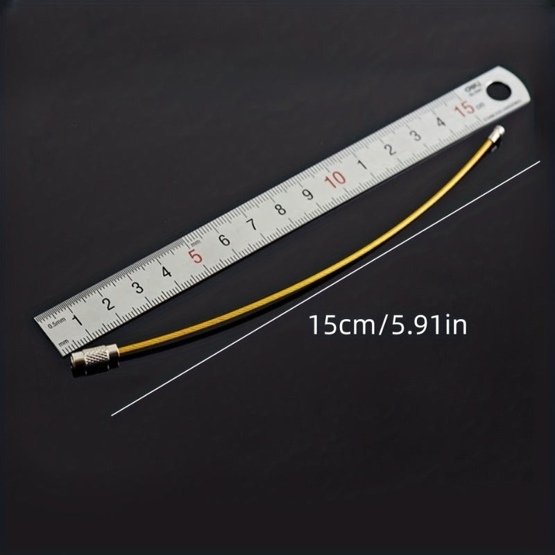 10pcs Stainless Steel Keychain Outdoor Key Holder Key Ring Cable