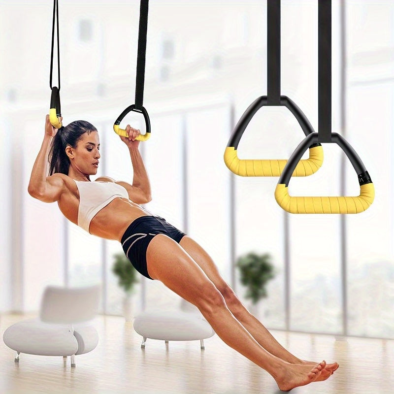 Non Slip Gymnastic Rings with Adjustable Straps & Tape