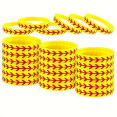 20pcs Silicone Baseball Bracelet Softball Bangle Cuff Wristband for Players
