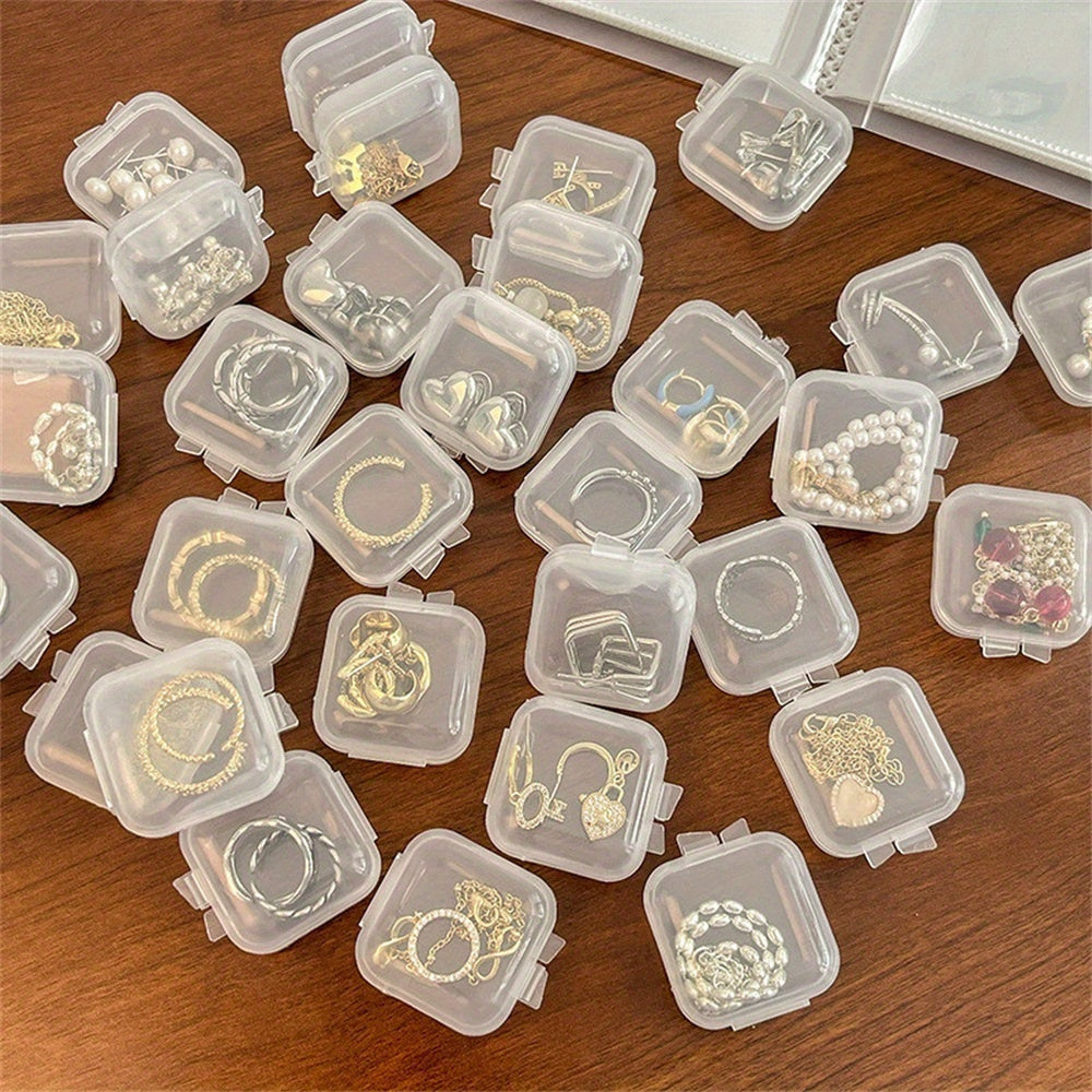 30pcs Plastic Storage Boxes Transparent Containers for Small Items