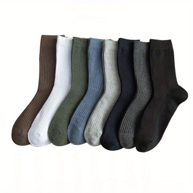 Men's Crew Socks Breathable Comfy Casual Unisex Socks for Outdoor All Seasons