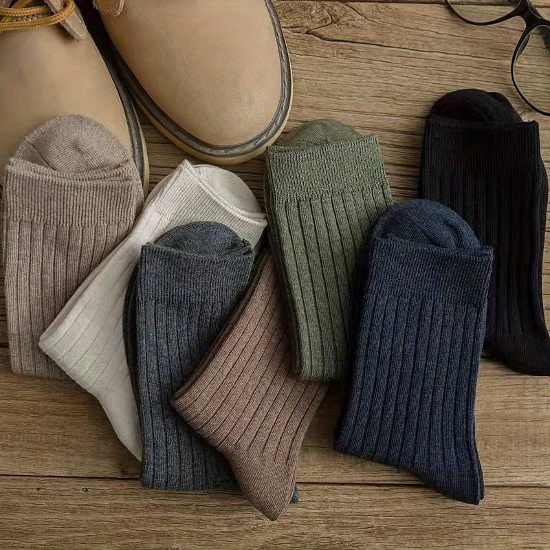 Men's Crew Socks Breathable Comfy Casual Unisex Socks for Outdoor All Seasons