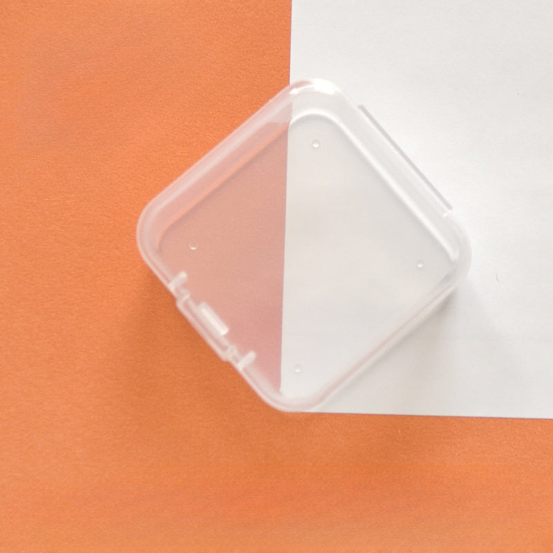 10pcs Square Clear Plastic Storage Box Case Hinged Cover Beads Container