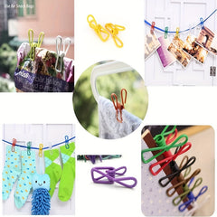 15pcs Chip Clips Heavy Duty PVC Coated Steel Clips for Food Packages & Clothes