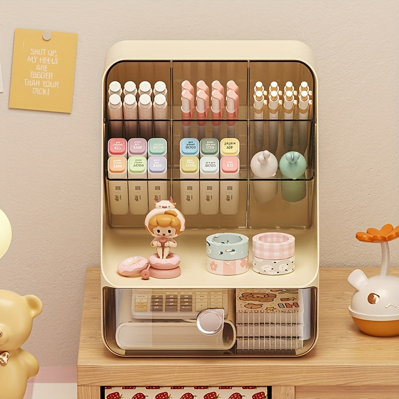 Desk Storage Box Pen Holder Desktop Stationery Storage Home Office Supplies