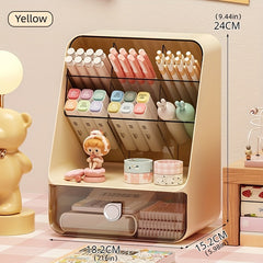 Desk Storage Box Pen Holder Desktop Stationery Storage Home Office Supplies