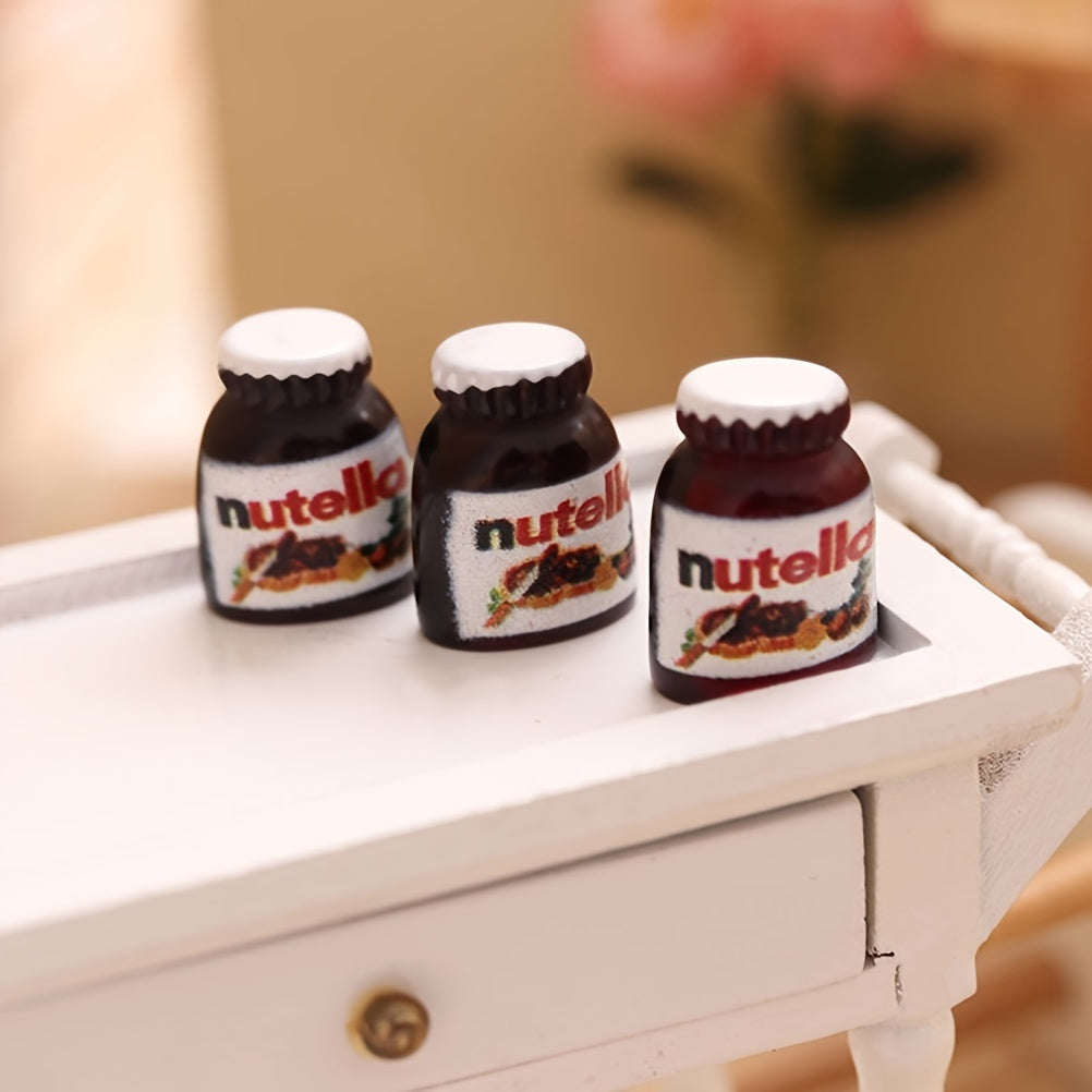 3pcs 1:12 Dollhouse Chocolate Sauce Models for Kitchen Decor