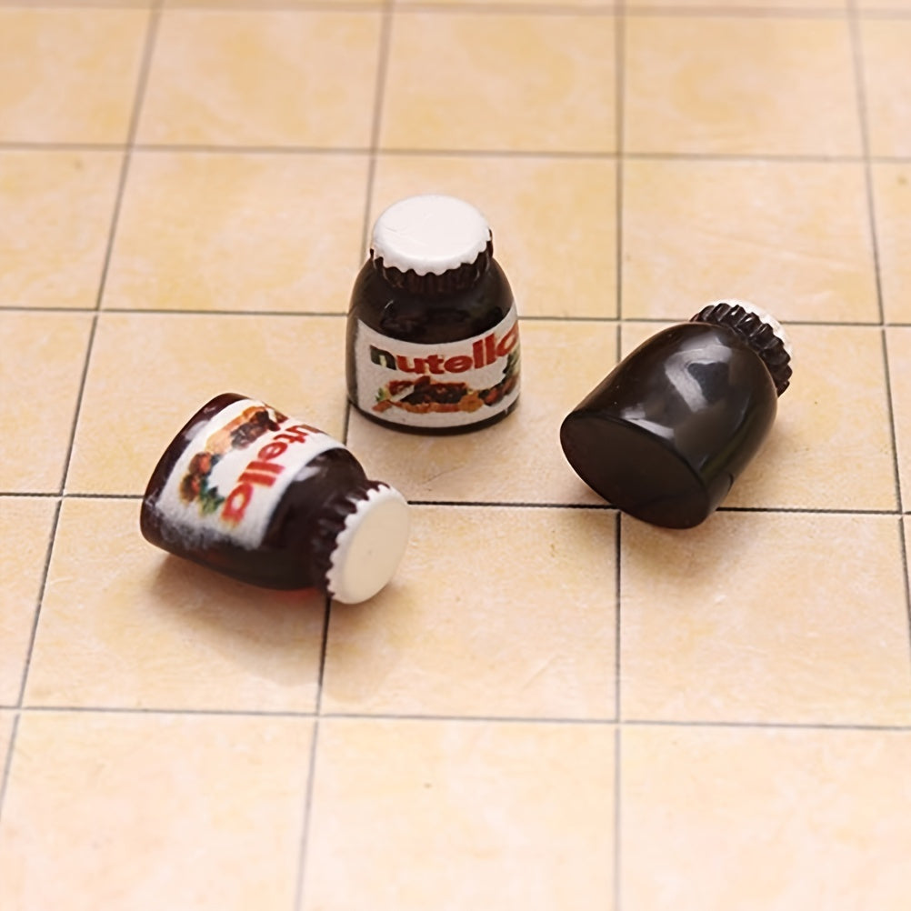3pcs 1:12 Dollhouse Chocolate Sauce Models for Kitchen Decor