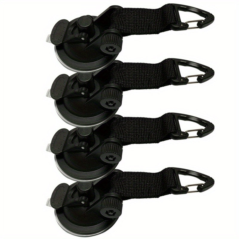 4pcs Camping Tent Suction Cup w/ Hook - Car Canopy Suction Cup Hook