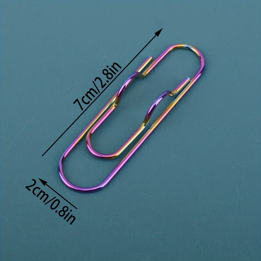 2pcs Metal Pen Clip Holder Paper Clip School Office Supplies