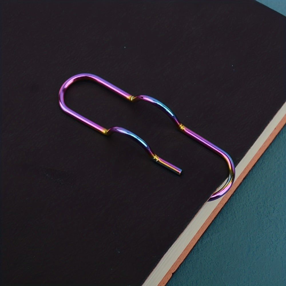 2pcs Metal Pen Clip Holder Paper Clip School Office Supplies